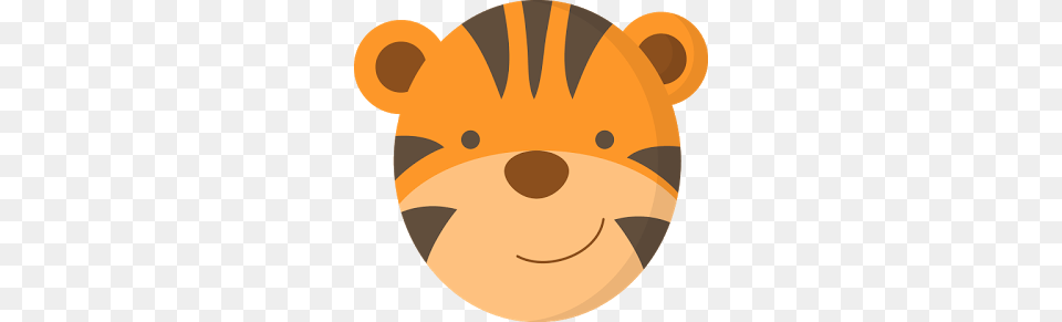 Simple Tiger Face Clip Art Baby Jungle Faces Oh My Baby, Person Free Png