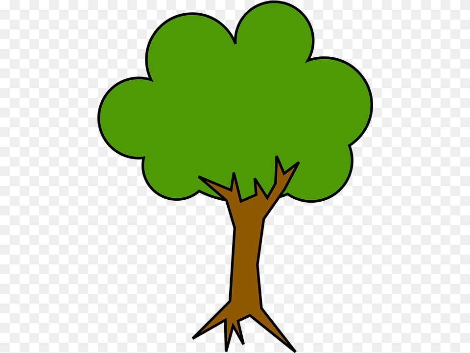 Simple Tree 3 Image Simple Tree Cartoon, Green, Leaf, Plant, Vegetation Free Png Download