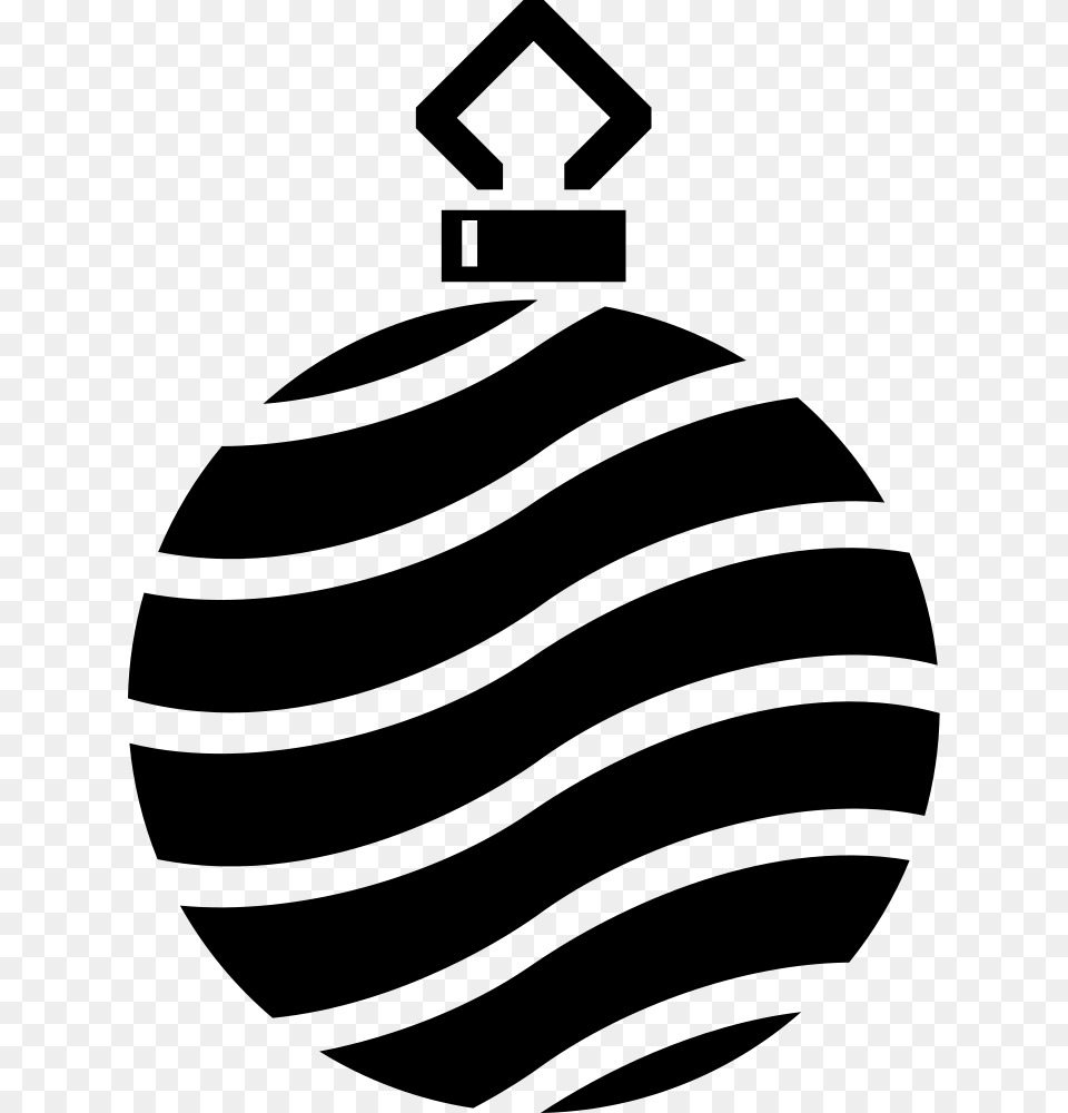 Simple Tree Bauble Silhouette Silhouette Christmas, Gray Png