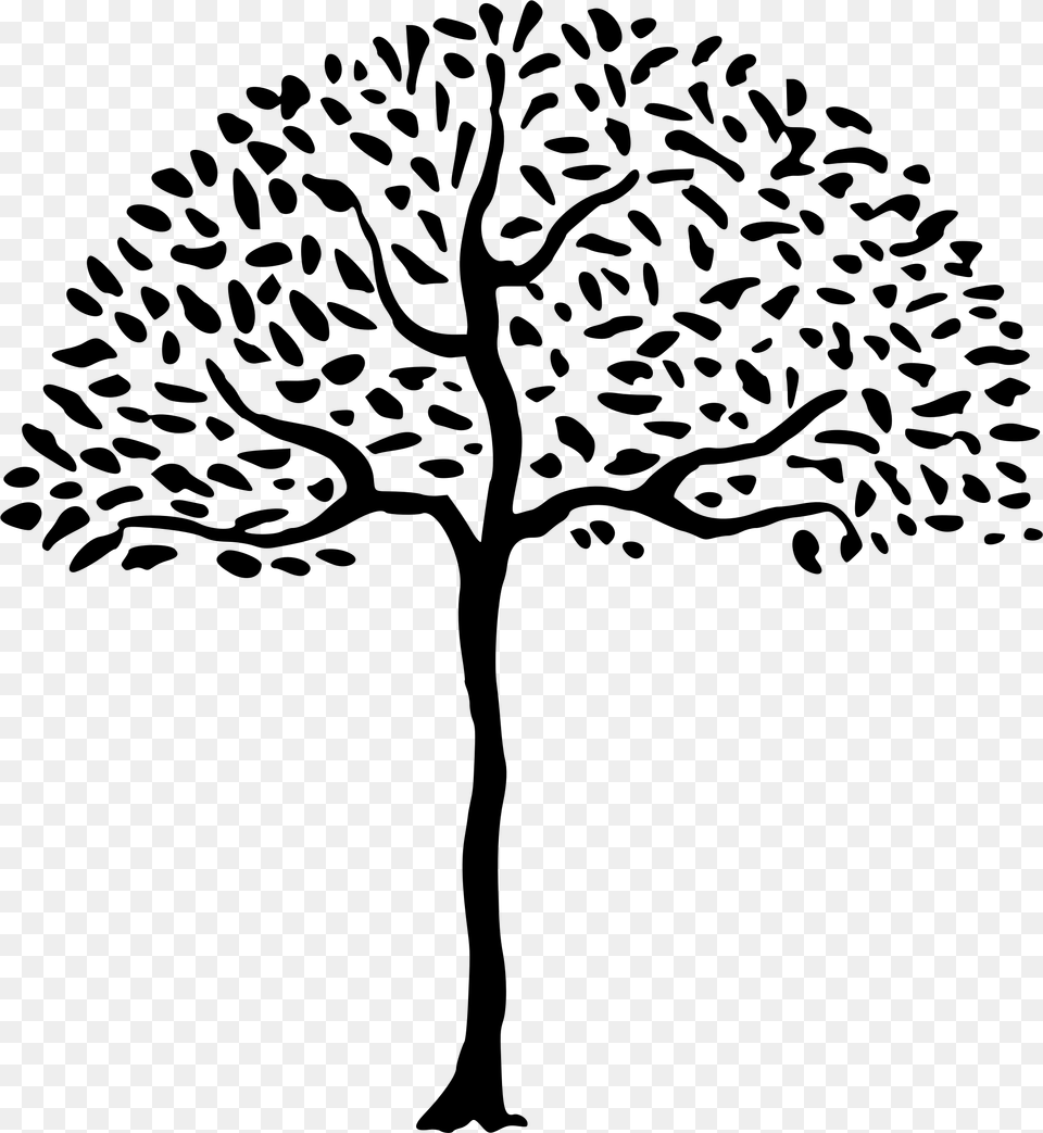 Simple Tree Simple Elements Of Art Drawing, Gray Png Image