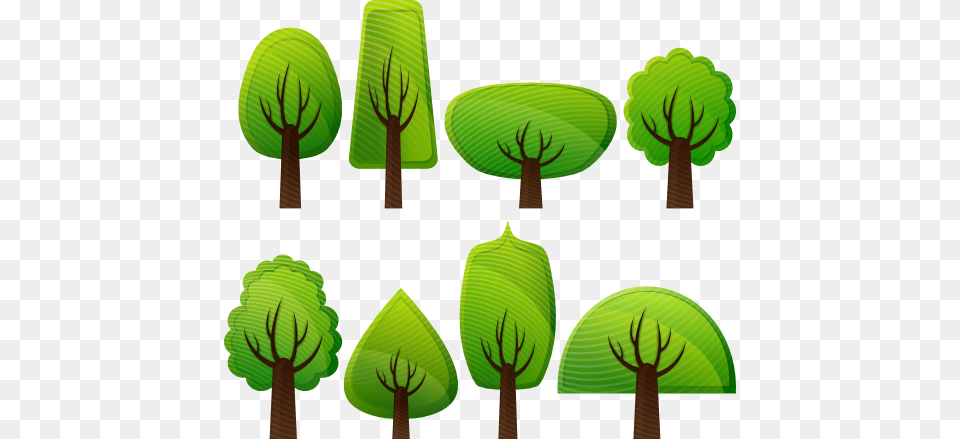 Simple Trees Clipart, Green, Leaf, Plant, Tree Free Transparent Png