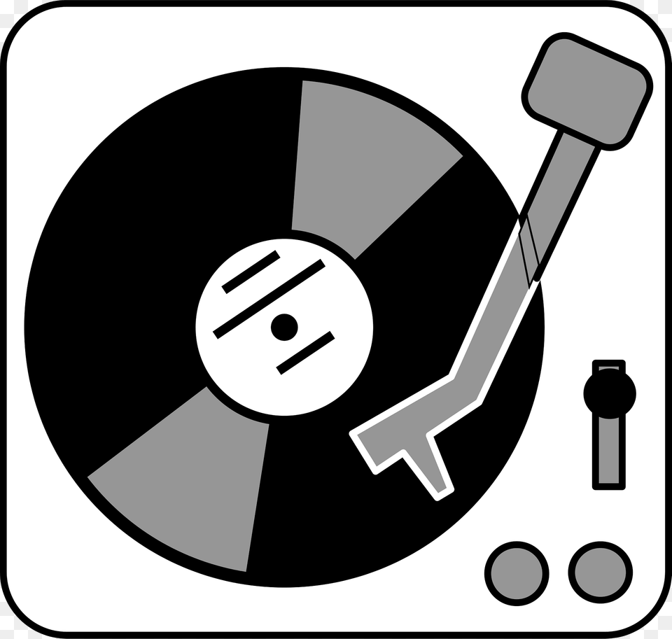 Simple Turntable Black And White Clipart, Device, Grass, Lawn, Lawn Mower Free Png Download