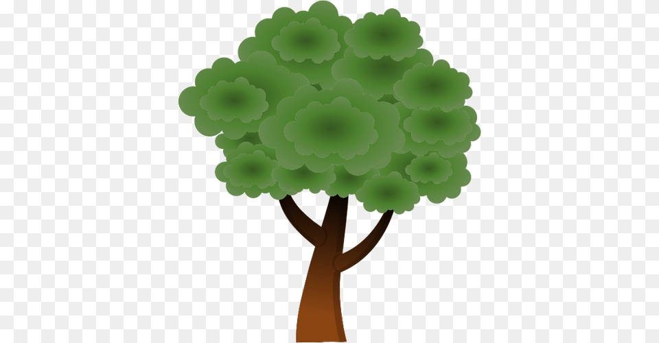 Simple Vector Of Round Tree Top, Plant, Potted Plant, Green, Flower Png Image