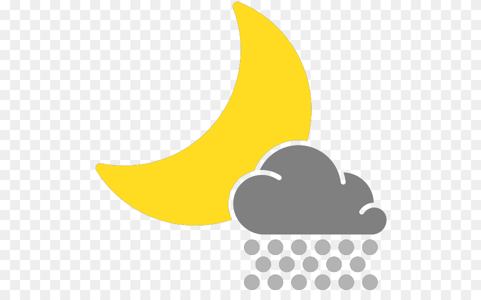 Simple Weather Icons Scattered Snow Night, Produce, Banana, Food, Fruit Free Transparent Png