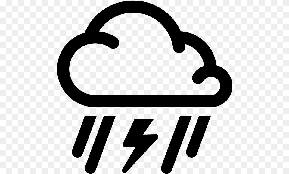 Simple Weather Icons2 Mixed Rain And Thunderstorms Transparent Background Bad Weather Icon, Gray Png Image