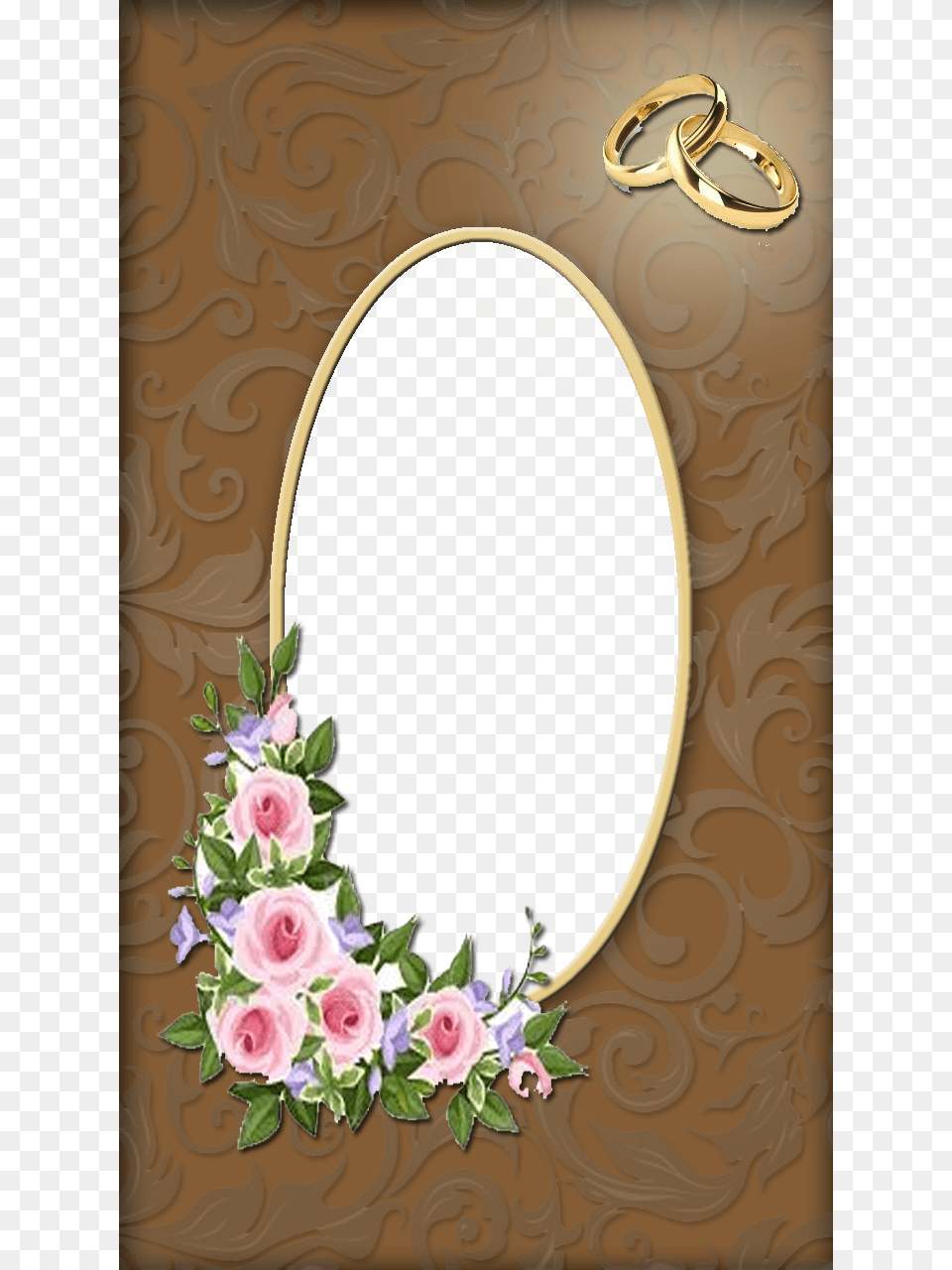 Simple Wedding Frame Simple Wedding Frames, Flower, Plant, Rose, Art Free Transparent Png