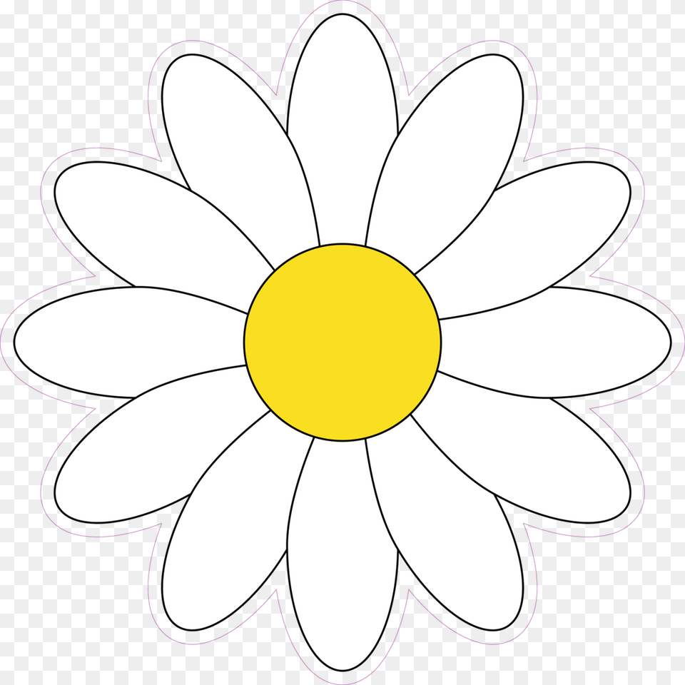 Simple White Daisy Flower Vector Illustration Sticker Sunflower, Plant, Anemone, Petal, Chandelier Free Png Download