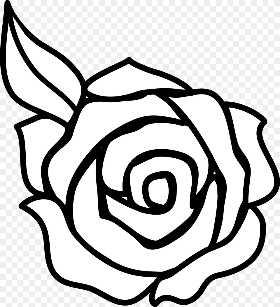 Simple White Rose Clipart Rose Drawing Easy And Simple, Flower, Plant Png Image