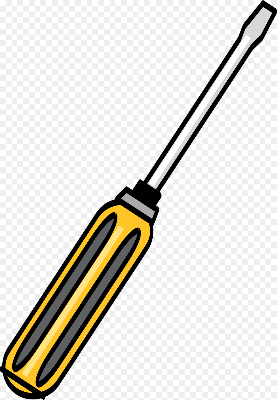 Simple Yellow Screwdriver Clipart, Device, Tool, Blade, Dagger Png Image