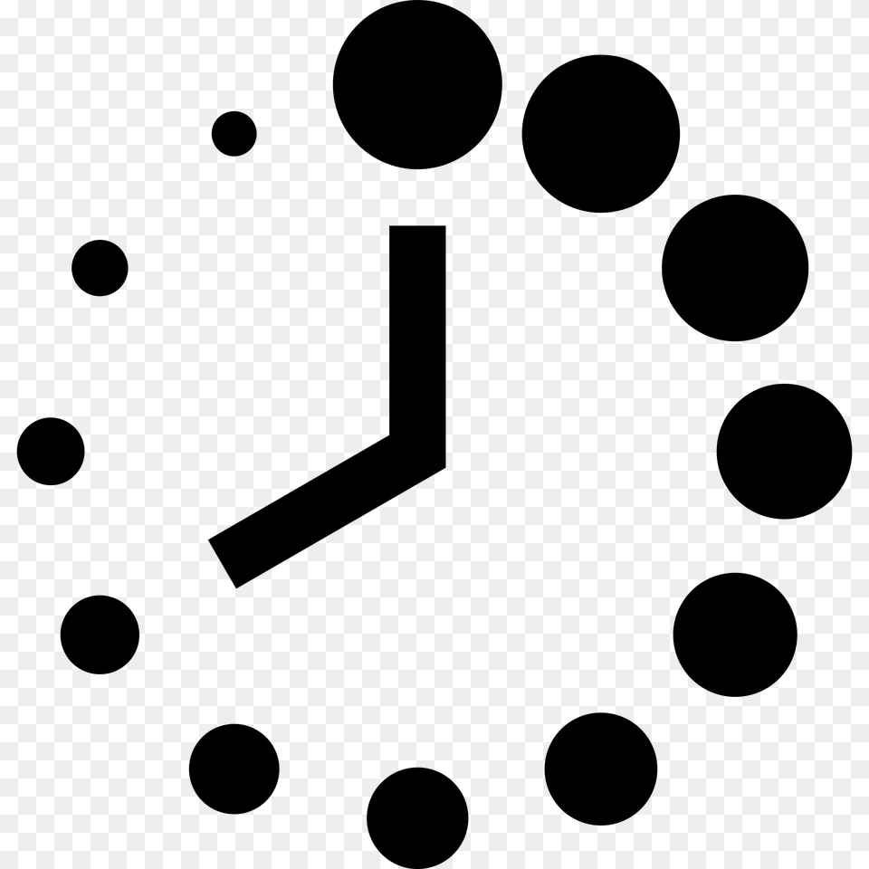 Simpleicons Business Clock Of Circular Shape With Dots, Gray Free Png Download