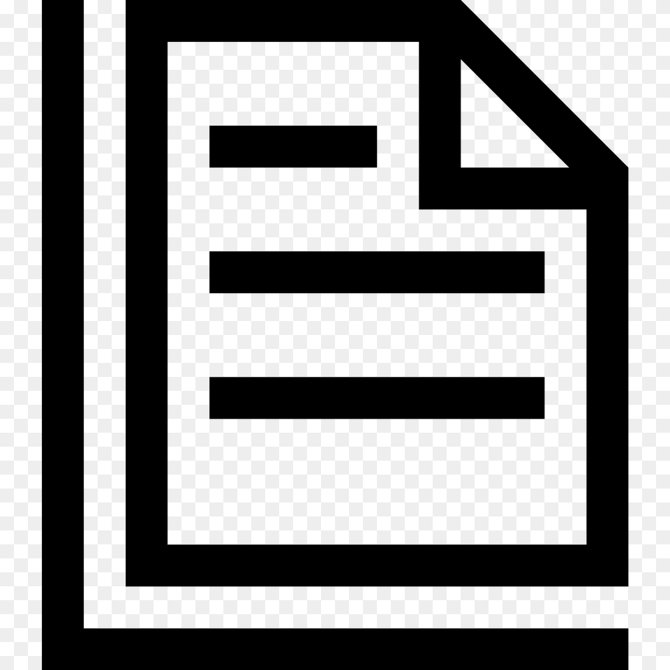 Simpleicons Business Note Paper Symbol With Text Lines, Gray Png Image