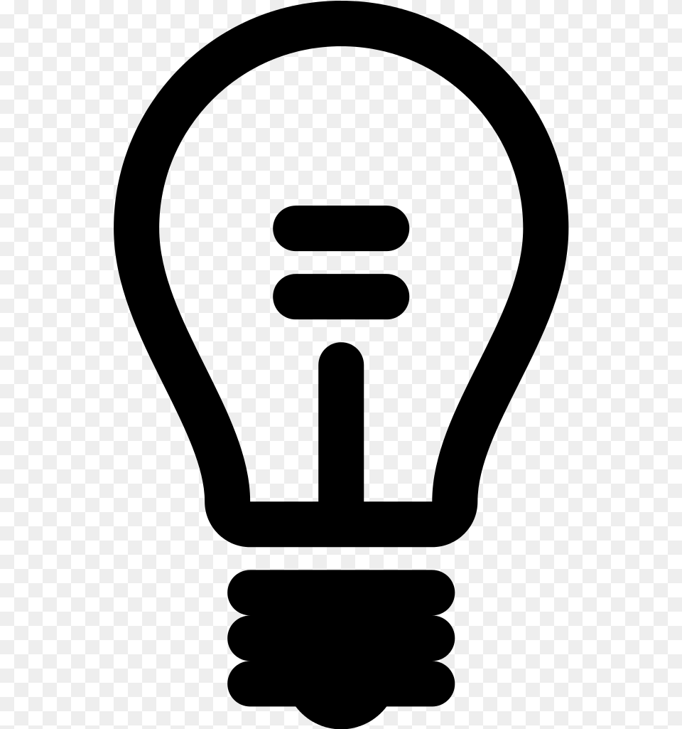 Simpleicons Interface Lightbulb Outline Light Bulb Icon, Gray Free Png