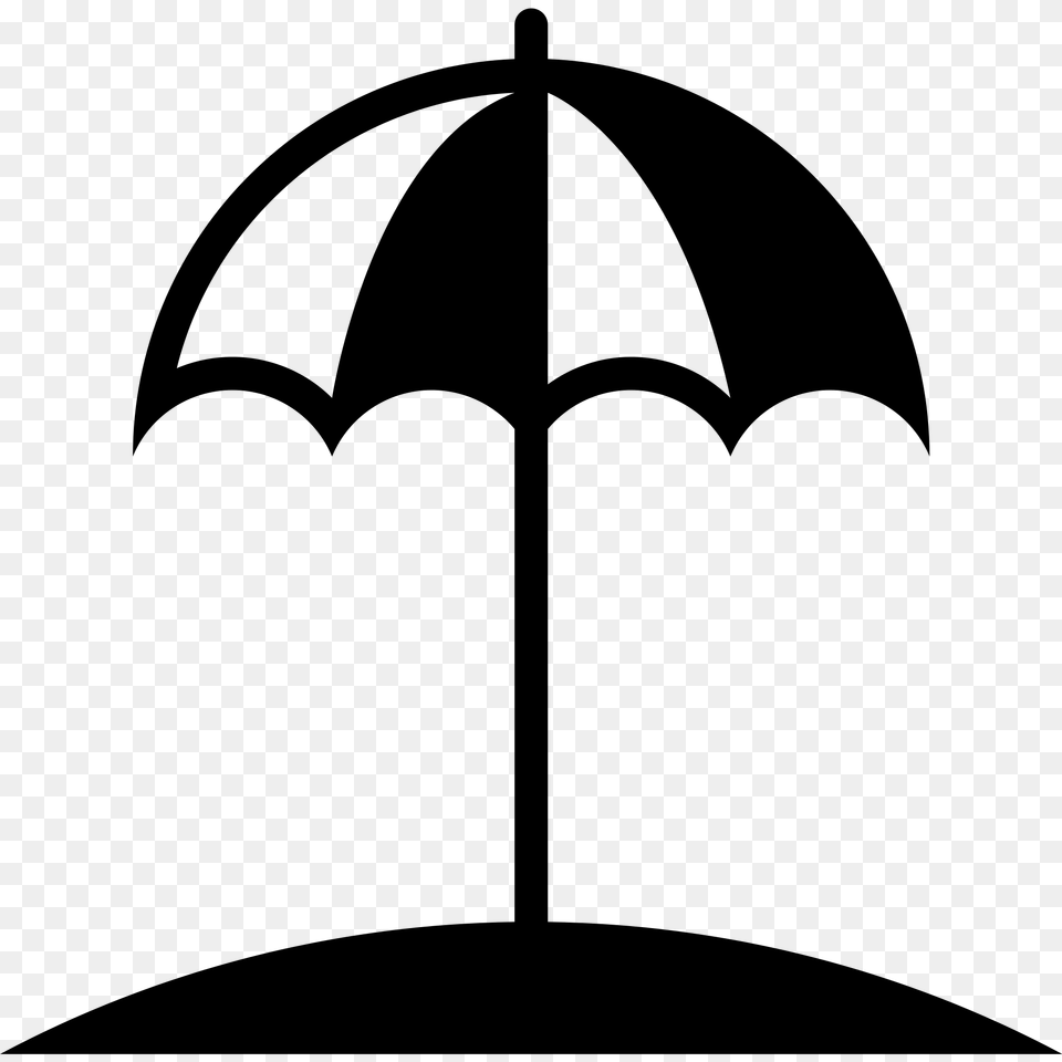 Simpleicons Places Beach Umbrella For Protection From The Sun, Gray Free Png Download