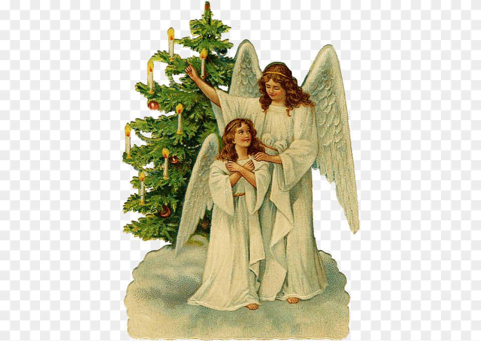 Simplemente Ngeles Victorian Christmas Tree Victorian Victorian Christmas Angel Clipart Free, Adult, Wedding, Person, Female Png Image