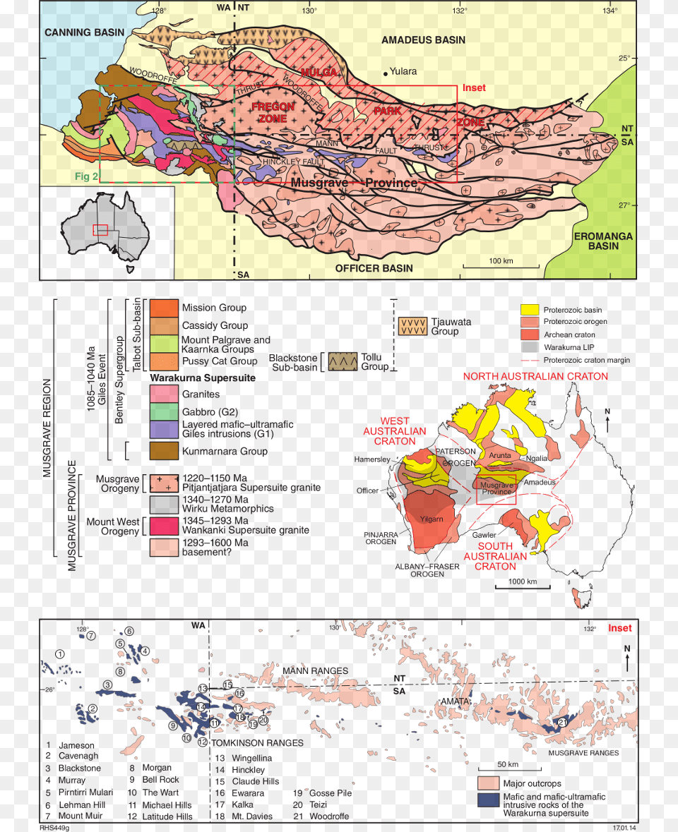Simplified Geological Map Of The Musgrave Province Large Igneous Province, Mountain, Nature, Outdoors, Chart Free Transparent Png