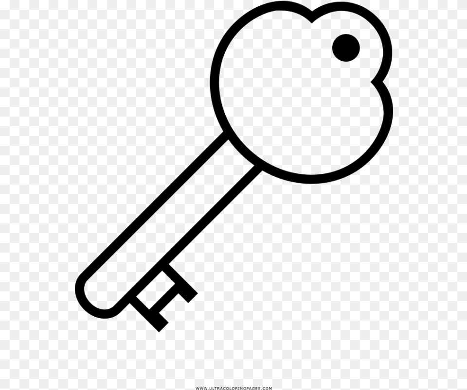 Simplified Lock And Key Coloring, Gray Free Png Download