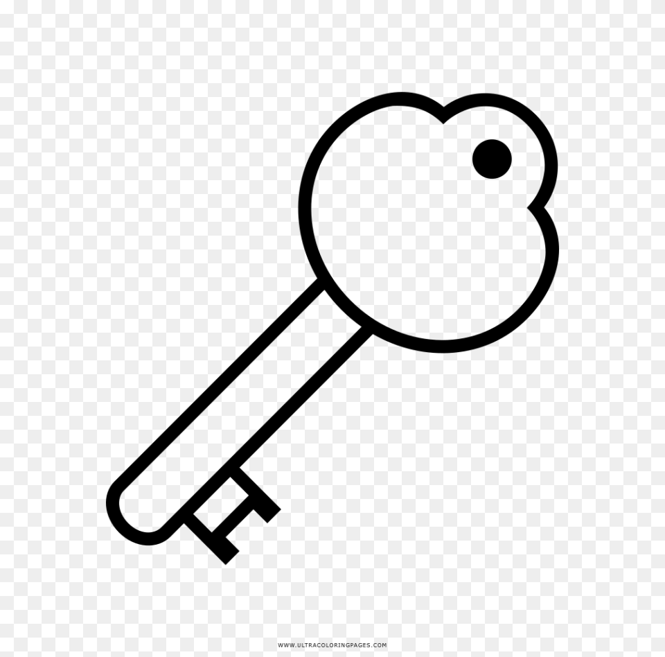 Simplified Lock And Key Coloring, Gray Free Transparent Png
