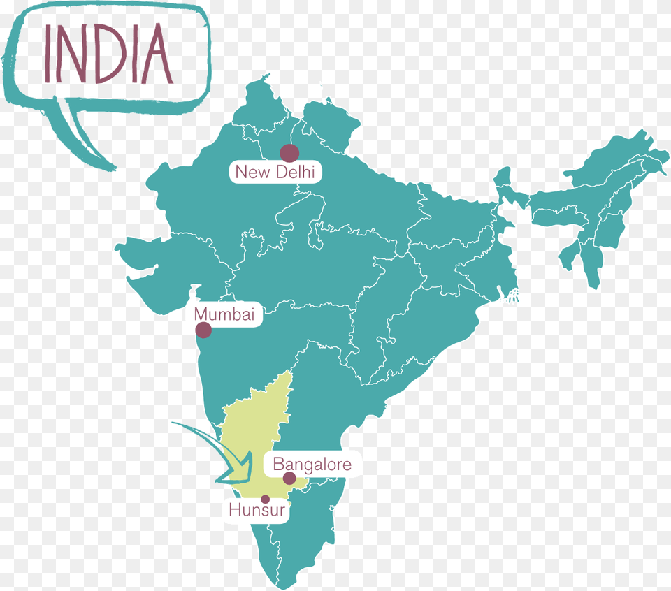 Simplistic Map Of India For Kids Impressive 7343 Map Of India Kids, Atlas, Chart, Diagram, Plot Free Png