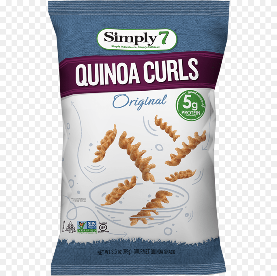 Simply 7 Quinoa Chips Curls Original, Food, Snack Png