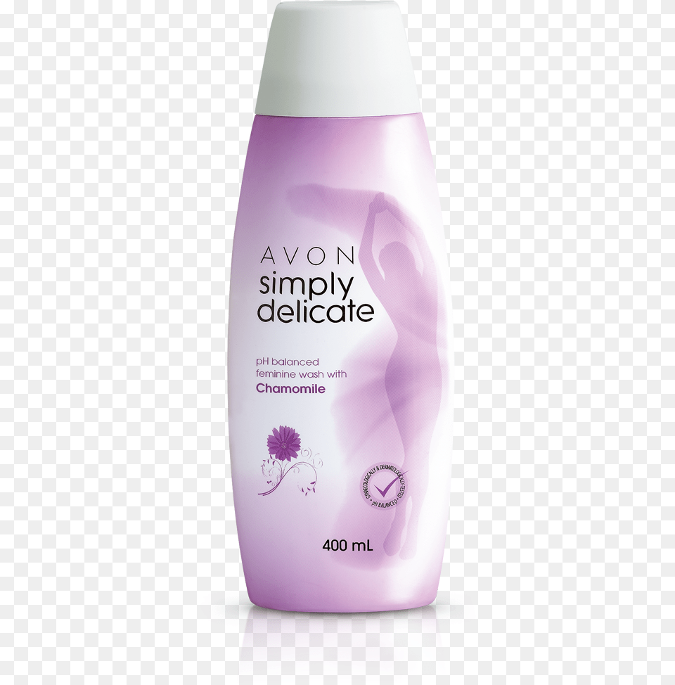 Simply Delicate Ph Balanced Calming With Chamomile Avon Simply Delicate Chamomile, Bottle, Lotion, Shampoo, Can Png