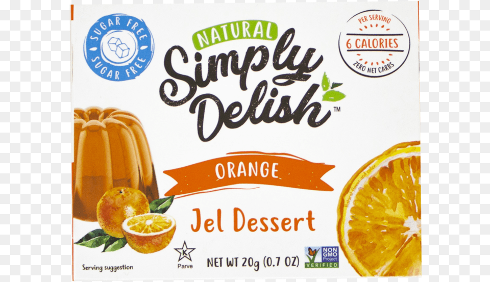 Simply Delish Peach Jel Dessert, Advertisement, Citrus Fruit, Food, Fruit Png Image