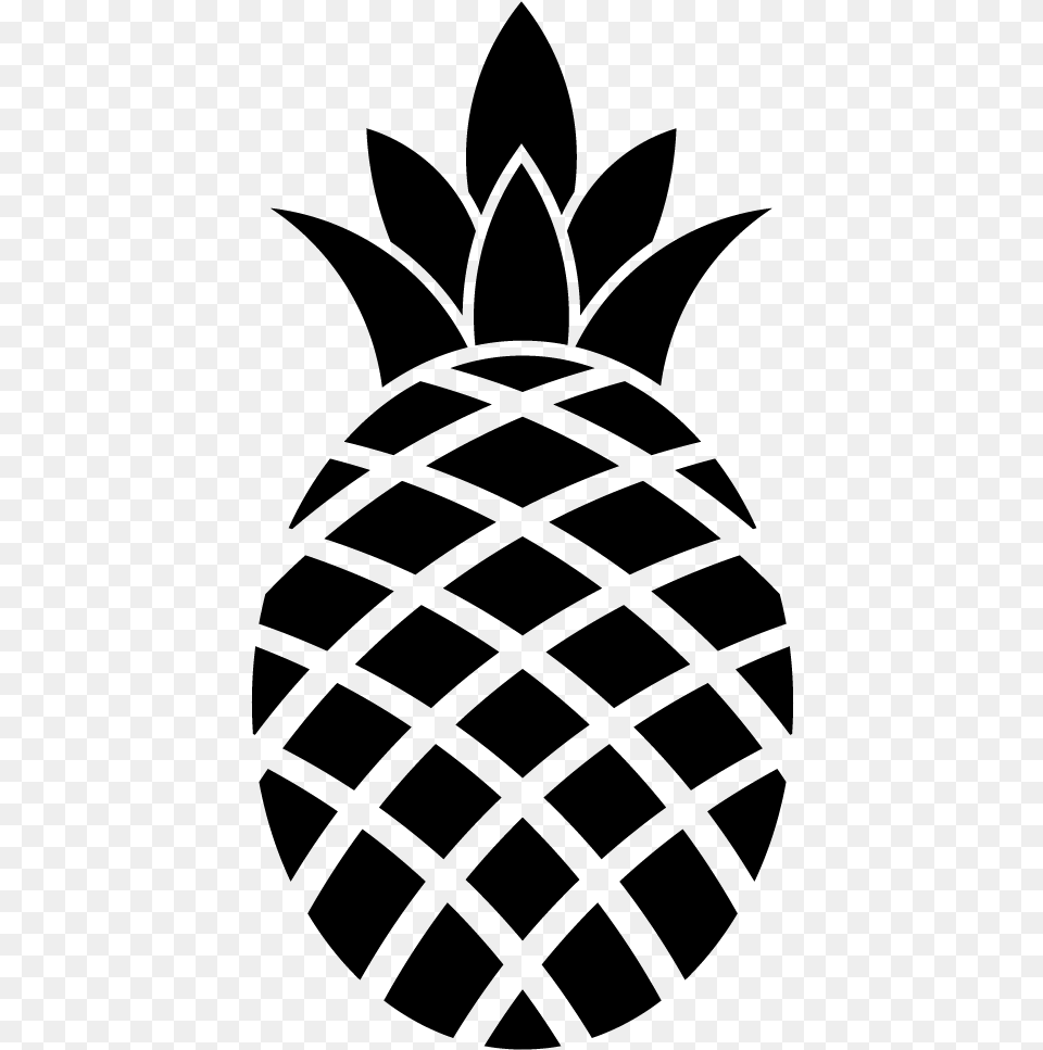 Simply Inspired Icon Black Large Wood Burning Pineapple, Gray Png