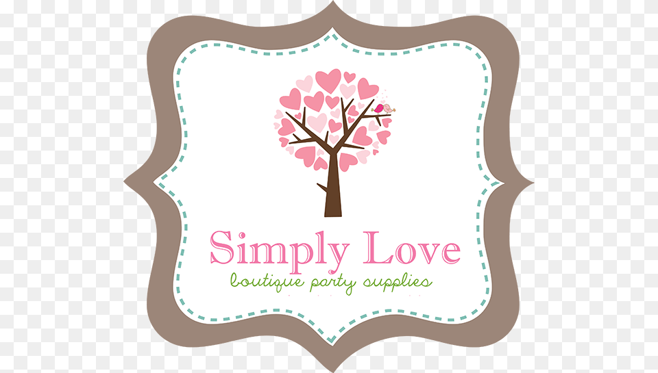 Simply Love Boutique Party Supplies Heart Tree, Envelope, Greeting Card, Mail, Flower Free Png Download