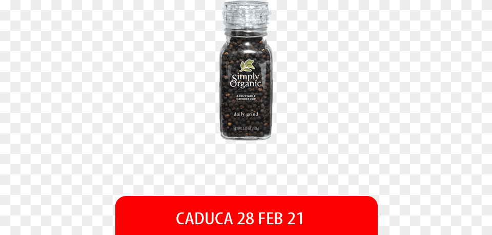 Simply Organic Pimienta Negra Entera Con Molinillo Bottle, Jar, Produce, Plant, Berry Png