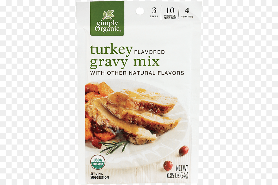 Simply Organic Turkey Gravy Mix, Food, Sandwich, Bread, Lunch Free Png