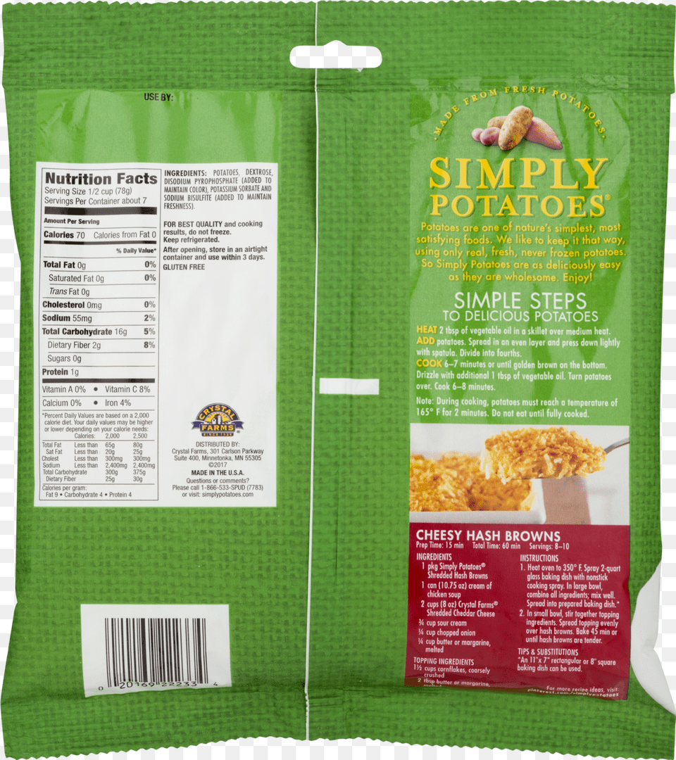 Simply Potatoes Hash Browns Nutrition Facts, Accessories, Wallet, Mailbox Free Png