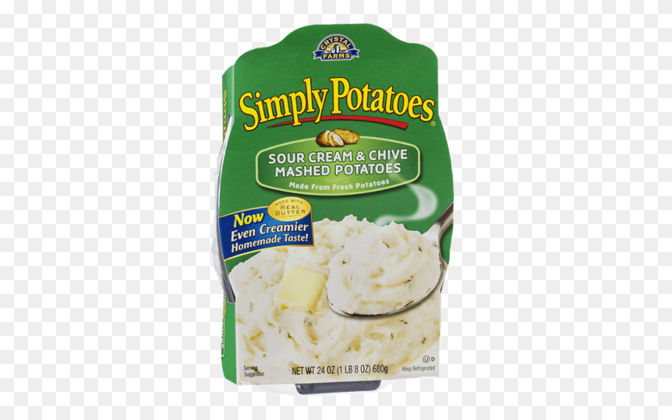 Simply Potatoes Sour Cream Chive Mashed Potatoes Reviews, Dessert, Food, Ice Cream, Mashed Potato Png Image