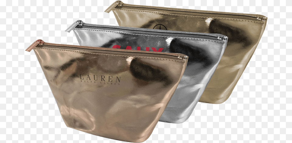 Simply Simple Trapezoid Gusseted Metallic Cosmetics Shoulder Bag, Aluminium, Accessories, Handbag, Foil Free Transparent Png