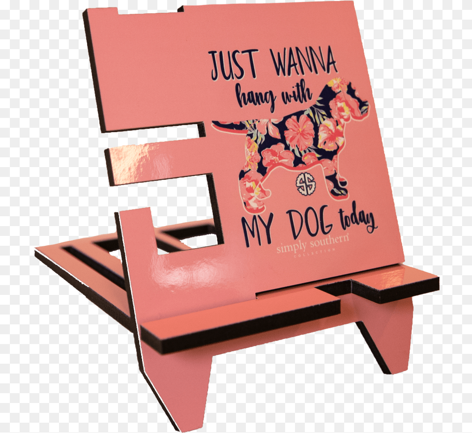 Simply Southern Dog Phone Stand Simply Southern Phone Stand, Canvas, Furniture, Baby, Person Png