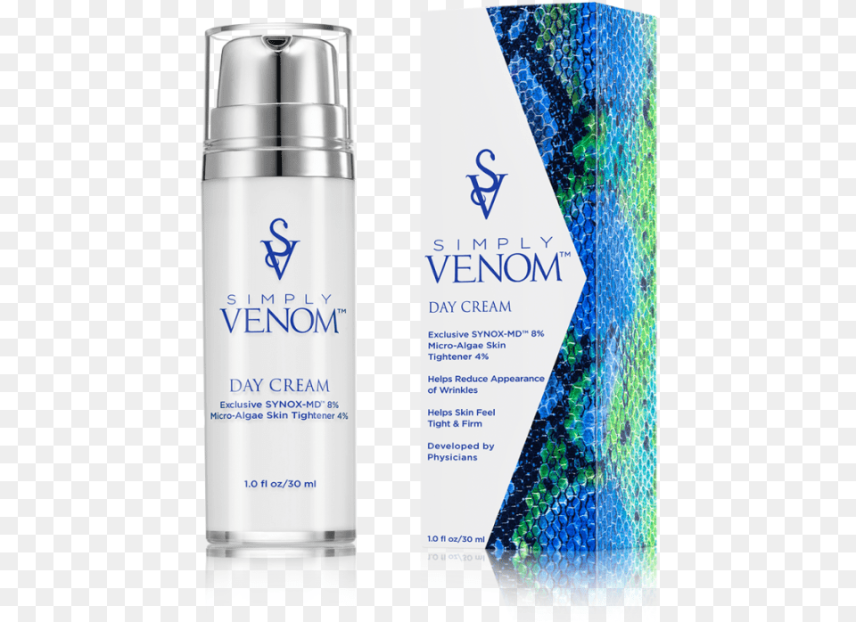Simply Venom Day Cream, Bottle, Shaker, Advertisement, Cosmetics Free Png