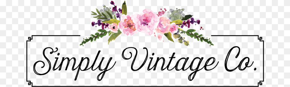 Simply Vintage Co Logo Vintage Floral, Plant, Flower, Flower Arrangement, Flower Bouquet Free Png Download