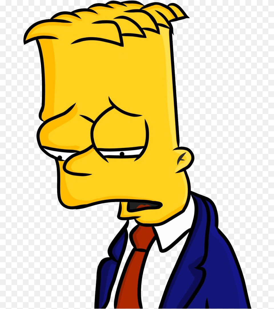 Simpson Bart Sad, Adult, Person, People, Man Free Png Download