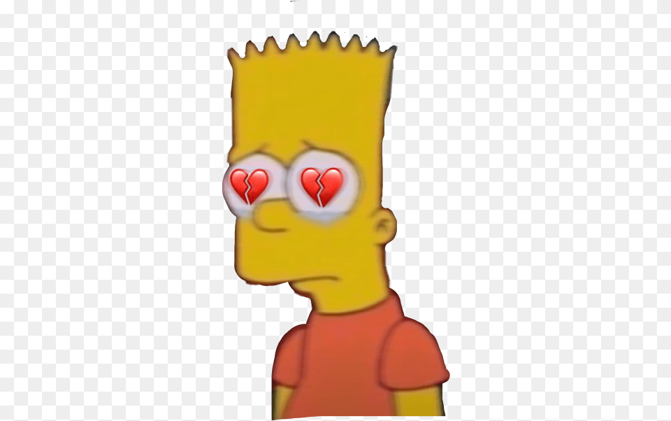 Simpson Bart Sad Heartbroken Tears Bartsimpson Heart, Baby, Person Free Png Download