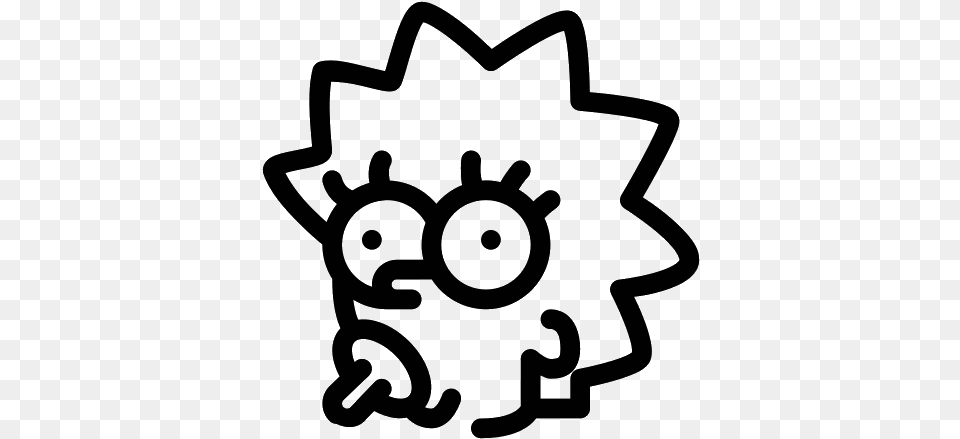 Simpson Icon Black, Gray Png