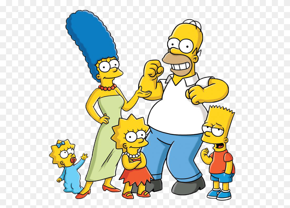 Simpsons, Cartoon, Baby, Person, Book Free Png Download