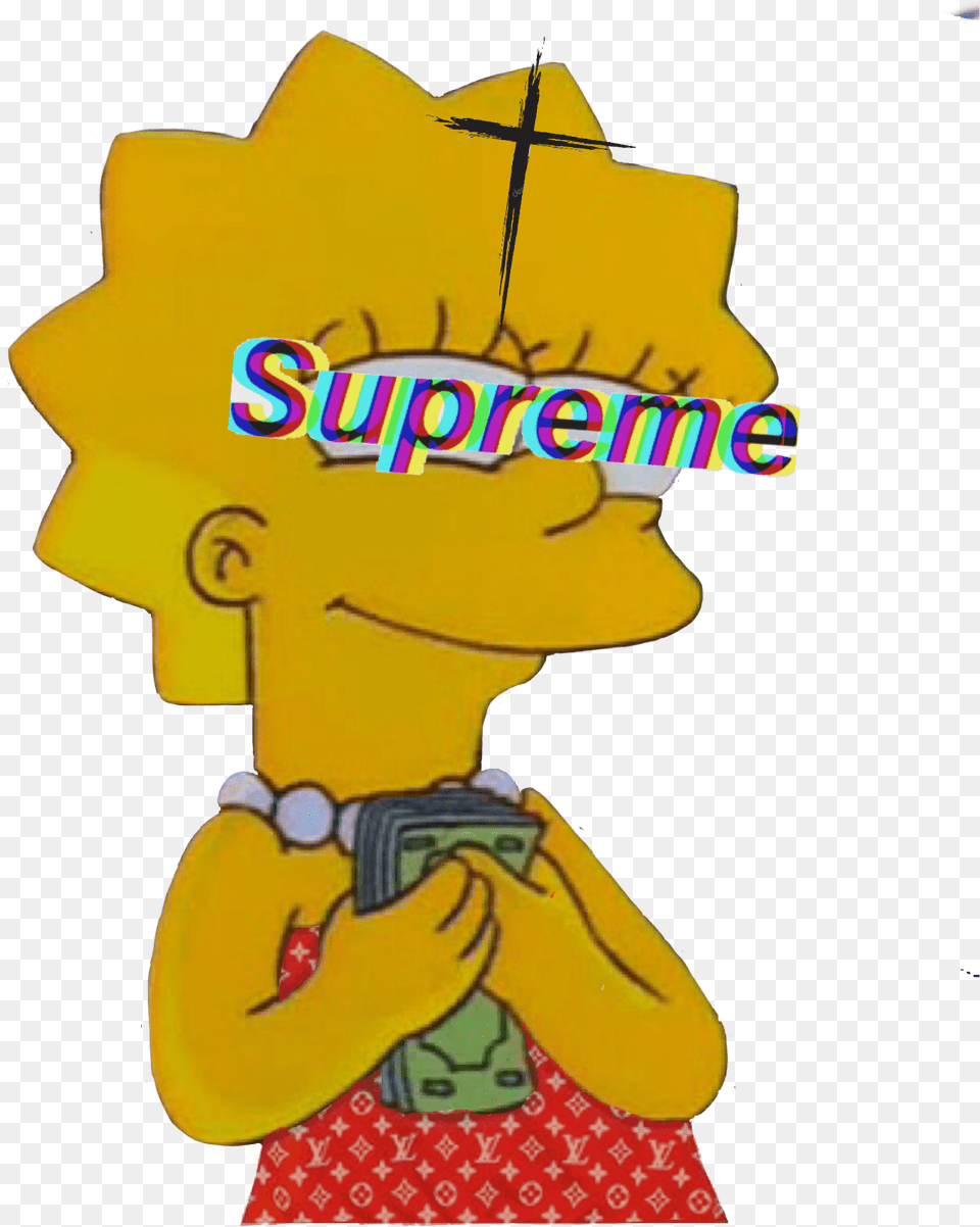 Simpsons Aesthetic Edits Pictures And Ideas On Carver Simpson Lisa Supreme, Baby, Person Free Transparent Png