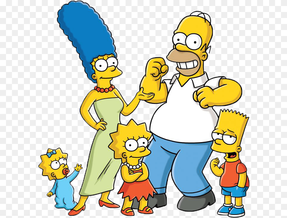 Simpsons Cartoon The Simpsons Family, Book, Comics, Publication, Baby Free Transparent Png