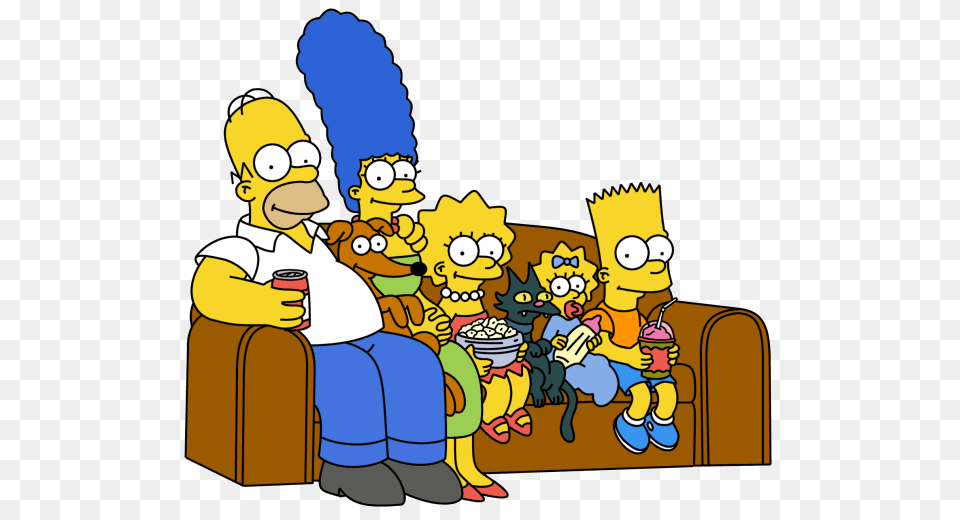 Simpsons Couch Simpsons, Baby, Person, Book, Cartoon Free Transparent Png