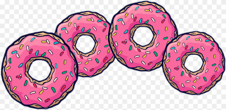 Simpsons Donut Cartoon, Food, Sweets, Face, Head Png Image