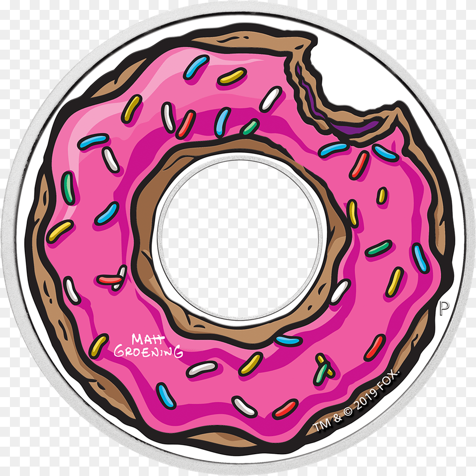 Simpsons Donut Simpsons Coins, Food, Sweets Free Png Download