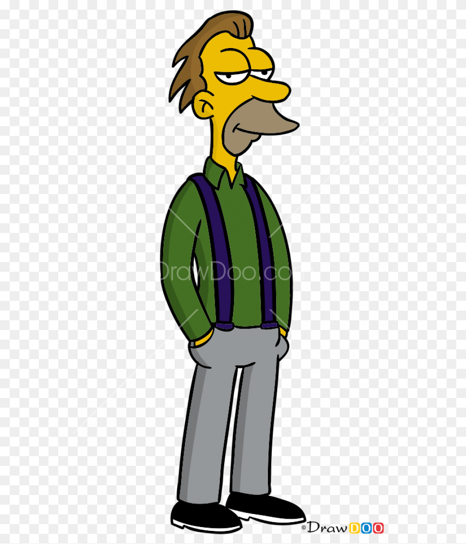 Simpsons Drawing Lenny Lenny Y Carl Simpson, Person, Photography, Clothing, Vest Free Transparent Png