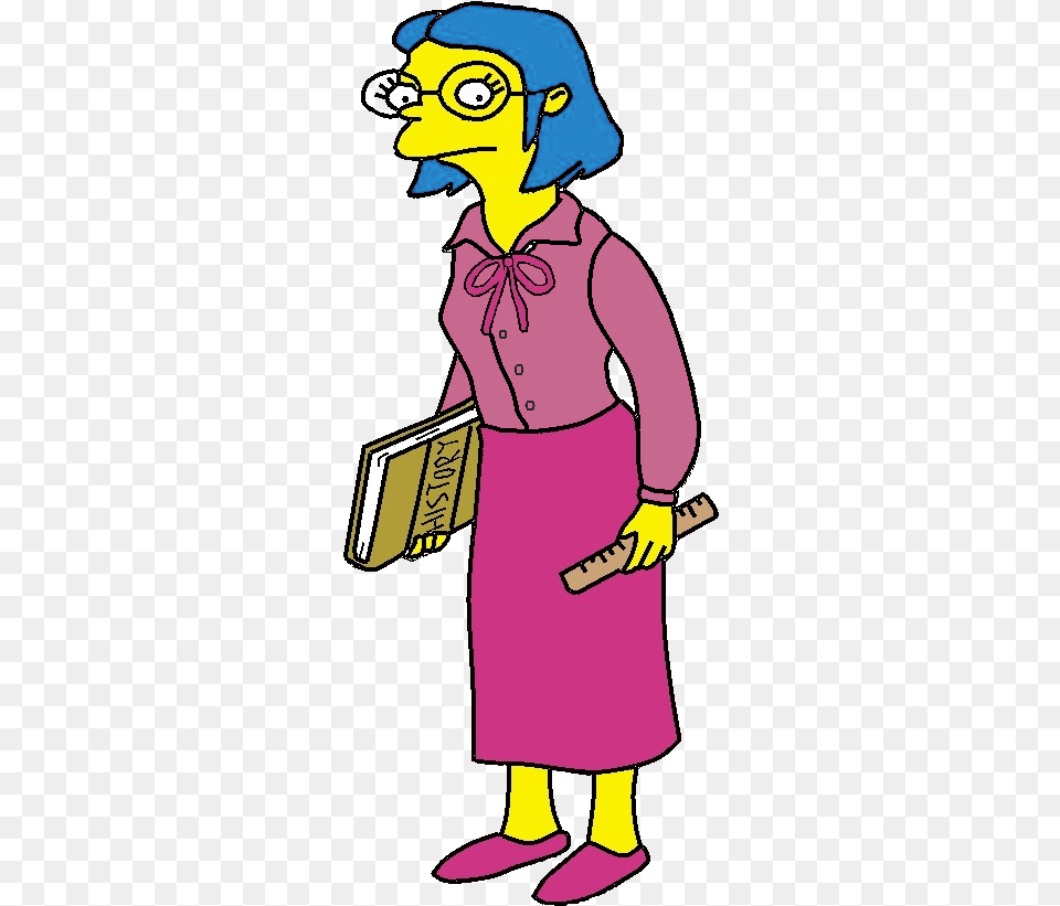 Simpsons Female Character Short Hair, Cartoon, Person, Book, Comics Free Png