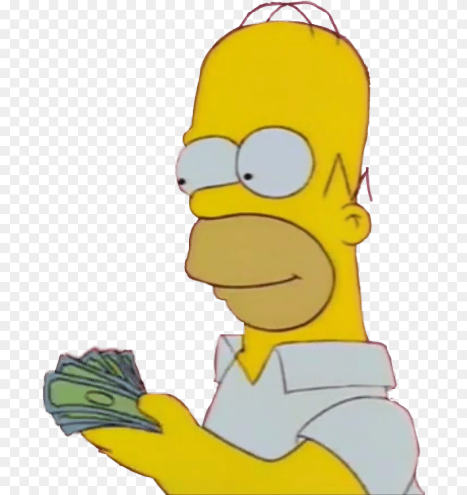 Simpsons Homersimpson Money Homer Simpson Money, Cartoon, Baby, Person Png Image