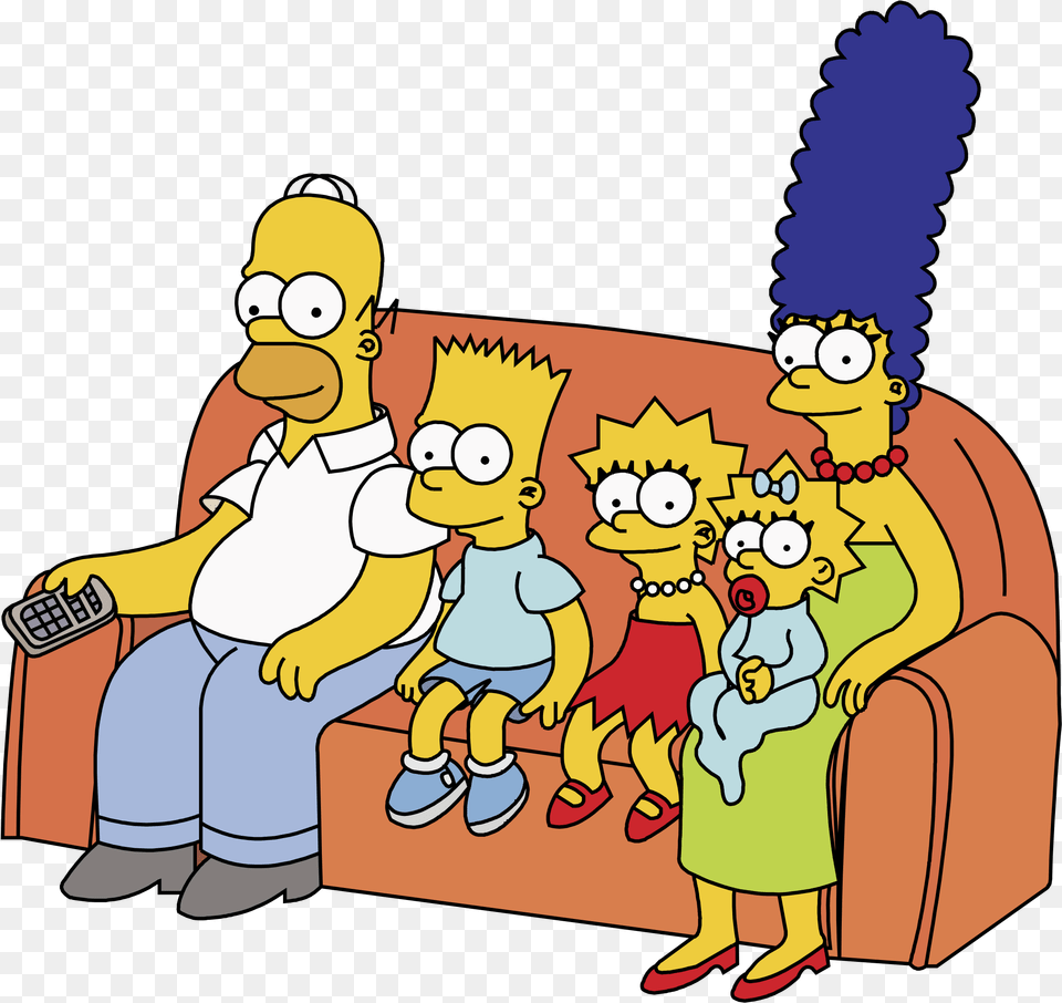 Simpsons Logo Simpsons On The Sofa, Book, Comics, Publication, Baby Free Transparent Png