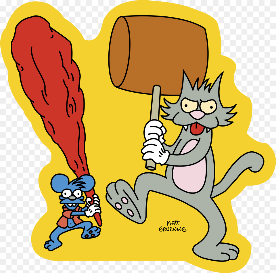 Simpsons Photo Image Itchy Scratchy Show, Book, Comics, Publication, Baby Free Transparent Png