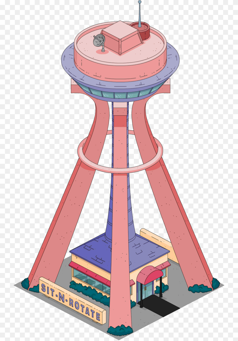 Simpsons Sit N Rotate, Architecture, Building, Tower, Water Tower Png